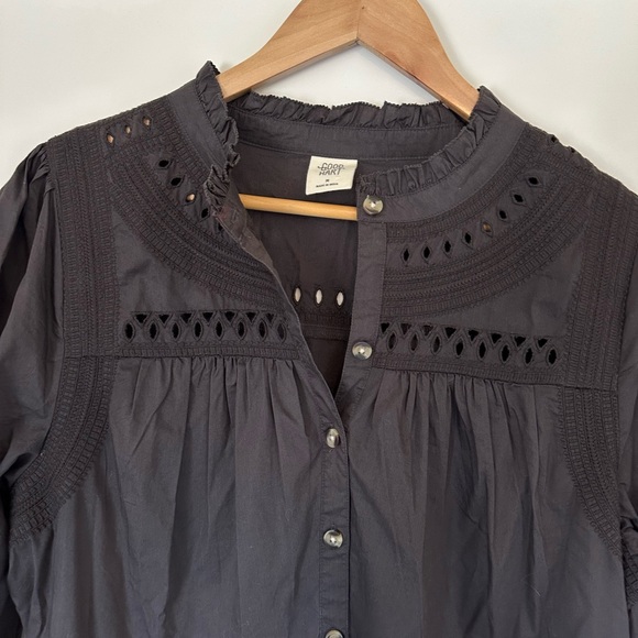 Good Hart Matilda Jane Women's Black Button-Up Tiered‎ Dress Ruffle Dress Size M - Picture 6 of 11